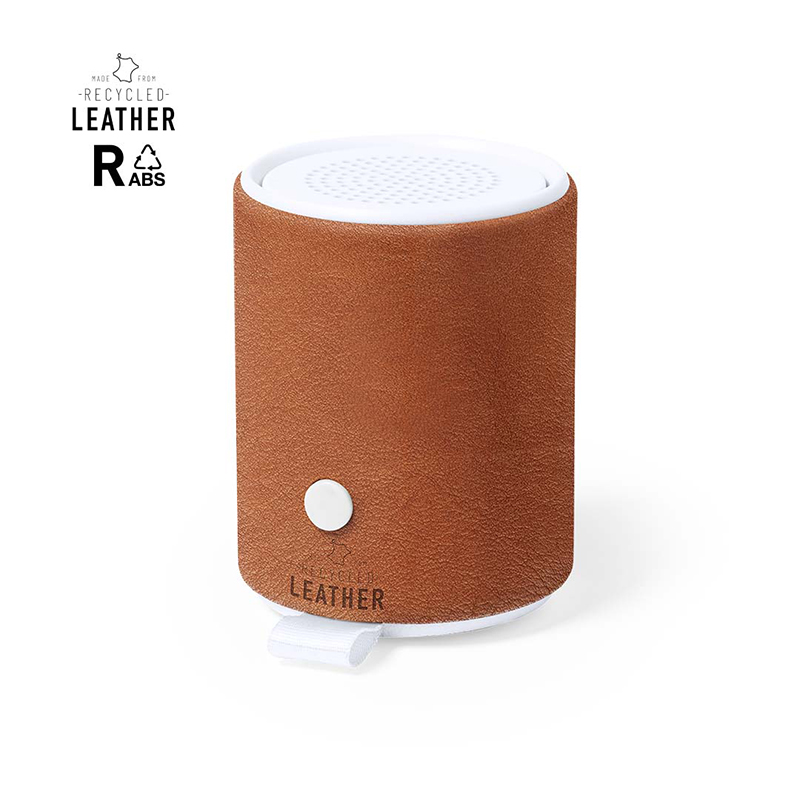 Speaker gerecycled leer | Eco geschenk